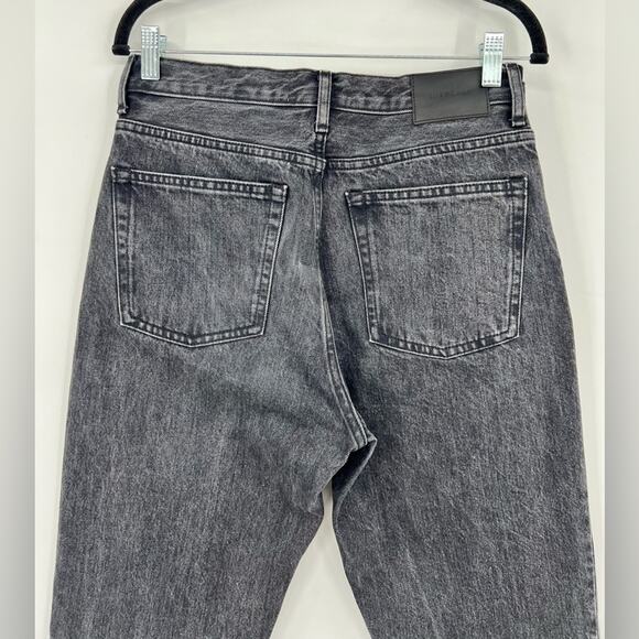 Everlane The 90’s Cheeky Jean Cropped Ankle Raw Hem Frayed Edge Black Gray 27 - Picture 12 of 15